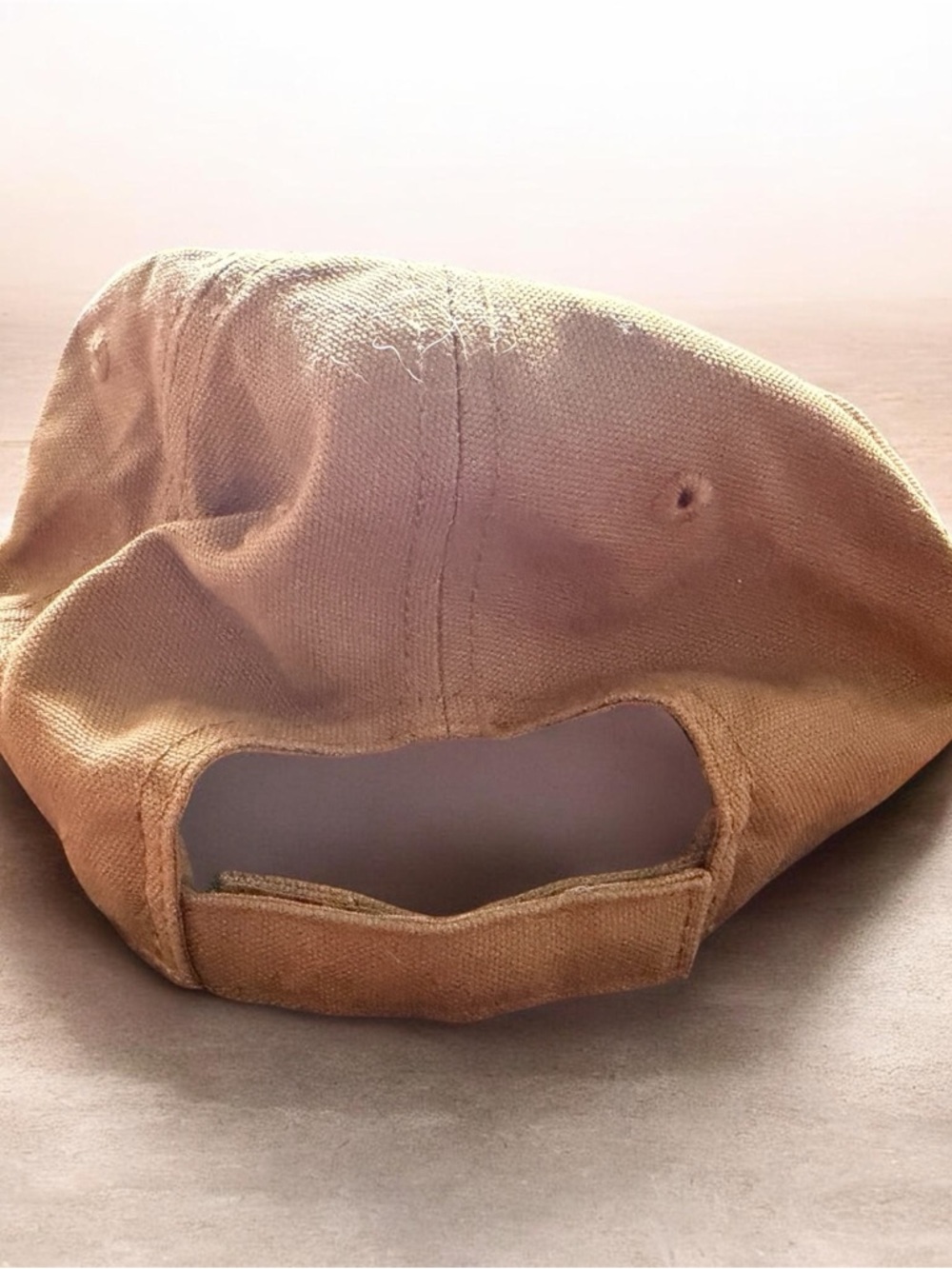 Carhartt Kids Tan Canvas Hat Logo Patch Adjustable - Picture 6 of 6